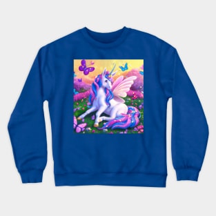 Unicorn and Butterflies Crewneck Sweatshirt